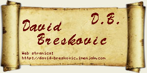 David Brešković vizit kartica